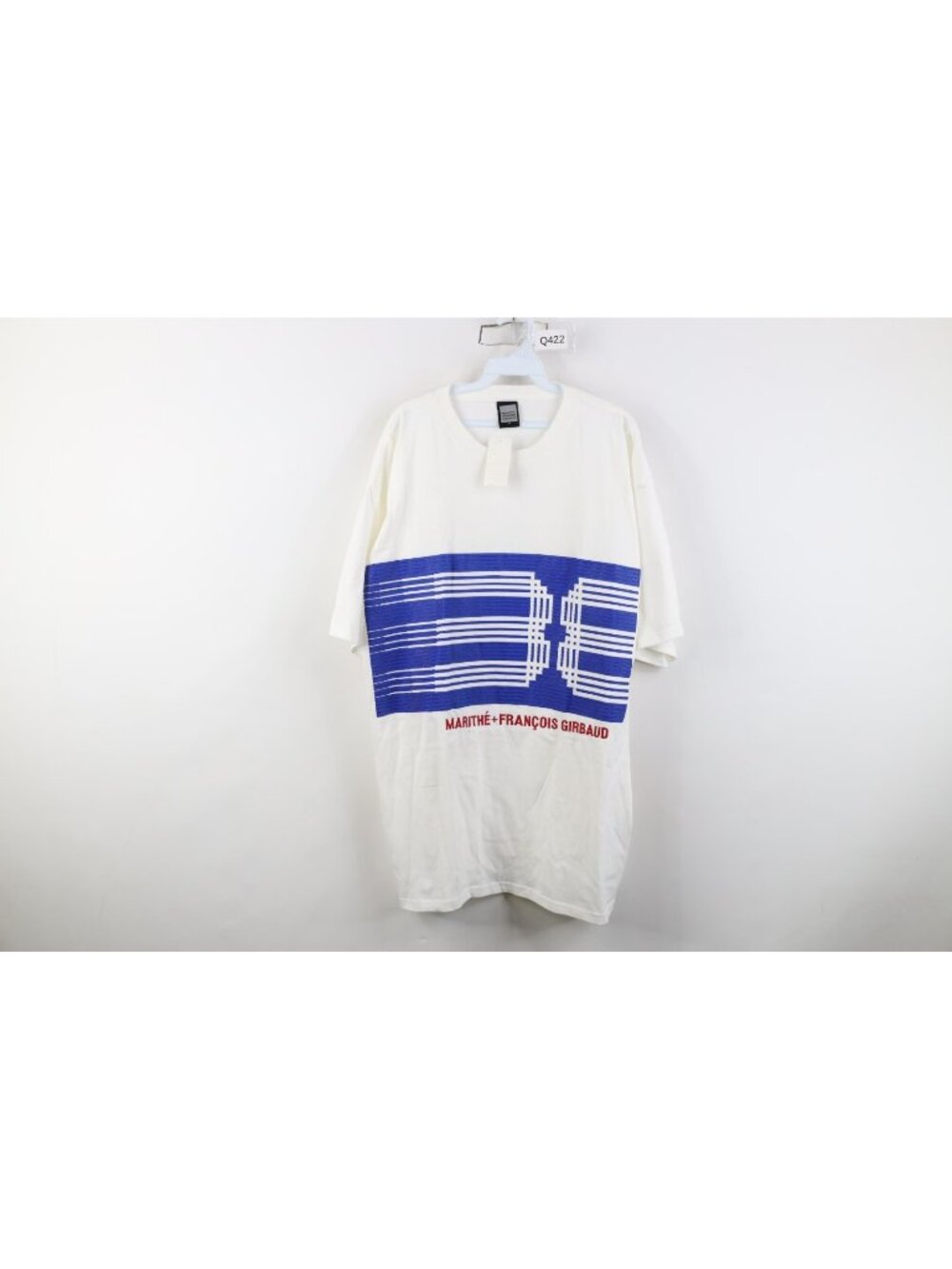 Deadstock Vintage 90s Marithe Francois Girbaud Mens XL LCD Baggy T-Shirt White